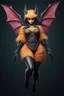 Placeholder: hi poly bat woman with fur all over her entire body