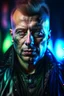 Placeholder: hyper real oil painting of cyberpunk Toreador vampire portrait with clear blue-green eyes in spotlight feeling in control, zeiss prime lens, bokeh like f/0.8, tilt-shift lens 8k, high detail, smooth render, down-light, unreal engine, prize winning