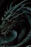 Placeholder: 90s dark fantasy art, black dragon