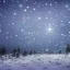 Placeholder: winter landscape, crystal, stars