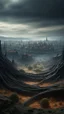 Placeholder: ,surrealism of the dark of a nightmare ten miles high and six foot deep, hyper photorealistic, hyper detailed dark art color, high resolution, fog, octane render, tilt shift, HDRI Environment, all pictures dark gray