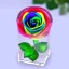 Placeholder: transparent multicolor crystal rose