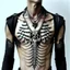 Placeholder: chest bones punk fashion neckless