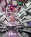 Placeholder: Inside futuristic space ship with Christmas decorations