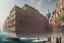 Placeholder: Elevated Train pass+trains+ corner building on sea+riomaggiore+genoa street+turin+Italian medieval town+Italian city+alphonse mucha, greg rutkowski,matte painting, cryengine, hyper detailed, felix kelly, fantasy art, seb mckinnon