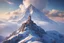 Placeholder: A massiv mountain with a needle thin tower on the snow-covered top reaching the clouds. fantasy concept art, exquisite realism, a masterpiece, dynamic lighting, hyper detailed, intricately detailed, deep color, Unreal Engine, volumetric lighting , Epic cinematic brilliant stunning intricate meticulously detailed dramatic atmospheric maximal,