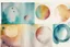 Placeholder: Five Abstract watercolour circles with sketchy pencil outlines