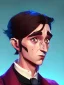 Placeholder: Portrait of a 30 year old strange gay wizard like Mary Poppins