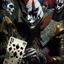 Placeholder: harlequin character, playing cards with other people , sf, intricate artwork masterpiece, ominous, matte painting movie poster, golden ratio, trending on cgsociety, intricate, epic, trending on artstation, by artgerm, h. r. giger and beksinski, highly detailed, vibrant, production cinematic character render, ultra high quality model Modifiers: highly detailed fantasy 8k portrait beautiful dynamic lighting hyperrealistic ultra detailed Unreal Engine colourful hdr cinematic postprocessing acrylic