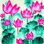 Placeholder: ink abstract painting lotus flowers