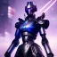 Placeholder: A portrait of a crystallized android robot, Japanese samurai style armor, ultra realistic, unreal engine, cinematic lighting, octane render, random colurs, cosmic ambiance, masterpiece art by Yoji Shinkawa, head fit inside picture