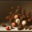 Placeholder: a realistic still life graphite drawing of pine cones in the classical style of Pieter Claesz, Jan Jansz. van de Velde and Anthonie Leemans