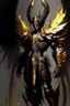 Placeholder: an image of a demonic creature with wings, archaon the everchosen, ornate supreme demon overlord, diablo digital concept art, diablo concept art, epic exquisite character art, omen from valorant, concept art of omegamon, angelic golden armor, infernal art in good quality, dark fantasy character design, black and golden armor, saint michael the angel