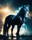 Placeholder: Fascinating double exposure masterpiece. The foreground features a captivating silhouette of a mysterious and glowing horse, exuding an enigmatic and otherworldly energy. Ethereal lighting. The harmonious mix of its serene nature intertwines with the captivating silhouette, creating a scene of incomparable beauty. 8k resolution. Conceptual art