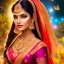 Placeholder: bright indian fairy, beautiful portrait, flowery landscape