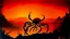 Placeholder: An orangish red fire elemental scorpion designed in Javanese shadow puppets painted by Ivan Aivazovsky