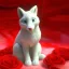 Placeholder: Full body shot of a translucent white marble statue of a fox looking in camera with piercing red ruby eyes and Kintsugi, cracks, opal Kintsugi, opalescent, backlit, ruby red detailed eyes, no blur, ornate, beautiful, red roses all around ethereal design, cinematic by Craig Mullins, artstation, pete morbacher, hyper detailed, volumetric lighting, beautiful, elegant, masterpiece, high detail, artstation, rendering by octane, unreal engine, detailed soft shadows, ethereal, cinematic, --v 4 --v 4