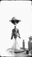 Placeholder: Get An old picture style of black and white mono very bad quality looks very old camera picture of an alien smoking from a hookah with smoke all over the place , all white background , year 1900