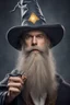 Placeholder: Wizard with majestic beard and pointy hat doing wizard stuff