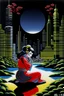 Placeholder: sacrifice in the style of Hiroshi Nagai