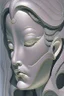 Placeholder: woman face, half view, greyish colors, by artist "gilded melted bubblewarp";by artist "erte";by artist "michelangelo da vinci";by artist "lalique";by artist "hector guimard" ;character design by artist "emshwiller sol";by artist "fan ho"