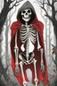 Placeholder: Red riding hood skeleton