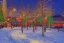 Placeholder: impressionist painting of a christmas scene in anchorage, alaska