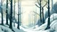 Placeholder: A vector graphic of the forest in winter