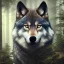 Placeholder: wolf, blue, forest, masterpiece, expert, 8K, hyperrealism, sharp focus, cinematic lighting