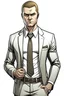 Placeholder: Draw me a white-skinned, young GTA character who is businessman. He should have a GTA mark, he should be tall,