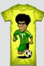 Placeholder: t shirt Brazilian football player cartoon 2d