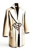 Placeholder: Men's Superman's Zara coat Winter elegant inspired by Superman's emblem design beige tones with dual color on a white background, product catalog photography, soft spot lighting, depth of field, 4k –ar 3:5 –q 2