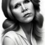 Placeholder:  half-length portrait, three-quarter face pose of carrie fisher with photo realistic curley blond hair, entrancing brown eyes, eos5d mark 4, ef 85mm 5.6, professional photo, Intricate, High Detail, Sharp focus, beautiful and detailed lighting,