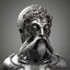 Placeholder: a greek marmor statue of zeus, steam punk, scary, horror, realistic, made in octane, cinematic, movie, CGI, ultra-realistic, extremely detailed octane rendering, 8K, VRAY Super Real ar 2:3, dof photorealistic futuristic 50mm lens hard lighting dark gray tintype photograph, realistic lighting, sephia colors