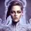 Placeholder: Kristen Stewart, karlan, icy blue, anime, mutated human,tears, crying, sad, fae, majestic, ominous, ice, plants, wildflower, facepaint, intricate, oil on canvas, masterpiece, expert, insanely detailed, 4k resolution, retroanime style, cute big circular reflective eyes, cinematic smooth, intricate detail , soft smooth lighting, soft pastel colors, painted Rena