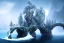 Placeholder: island waterfall old tree twigs rope bridge penguin winter