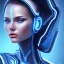 Placeholder: cyberblue, head, woman, portrai, tron