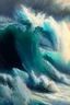 Placeholder: waves art painting rough