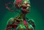 Placeholder: an immensely fertile, parasitized, woman. fecund brood-bearing 8k warped human form, prominently, artful, digital art trending on artstation 8k high res