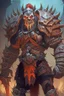 Placeholder: a human bandit with armor made from giant rib bones similar to garrosh hellscreams armor but still human sized