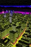 Placeholder: looking down on tokyo at night in the style of hiroku ogai