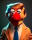 Placeholder: Waist up Portrait, Donald trump muppet, Sesame Street style, Wes Anderson style, photo studio, unreal engine 5, god lights, ray tracing, RTX, lumen lighting, ultra detail, volumetric lighting, 3d.