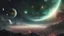 Placeholder: hyper realistic, tron legacy movie, space ships of the future, city of the future, green nad dark red trees , forest, space, planets, god status creations of the universe, face of an alien