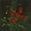 Placeholder: Night, red flowers, vegetations, creepy, gloomy, gothic dark influence, gustave caillebotte paintings, and konstantin korovin paintings