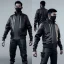 Placeholder: cyber punk techwear jacket katana