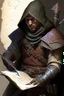 Placeholder: scribe from a mercenary group from fantasy medival world