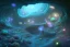 Placeholder: cave exploration glow galaxy coral twigs network bridge fish