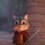 Placeholder: Cat warrior, medieval armor, ready for battle, Pixar, Disney, majestic, full body, proud --v 4