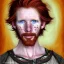 Placeholder: Portrait of young Courtney Gains as a ruggedly handsome, joyful, roguish pirate, charismatic, attractive male, masculine, perfect, precisely detailed clear eyes, unblemished, flawless skin, softly freckled face; meticulously detailed multi-hued ginger carrot-colored cherry fire red hair; fantasy, intricate, elegant, highly detailed, digital painting, concept art, matte, sharp focus, illustration, art by artgerm and greg rutkowski and alphonse mucha