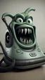 Placeholder: A vacuum cleaner in the shape of a scary monster
